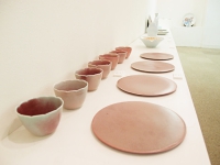 三輪 智栄 小鉢、プレート皿 辰砂