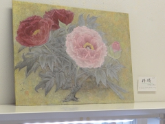 永都叶千日本画展:ショーケース上