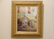 パリ花屋油彩画