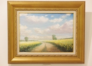 なたね畑油彩画