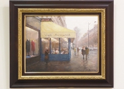 パリカフェ油彩画